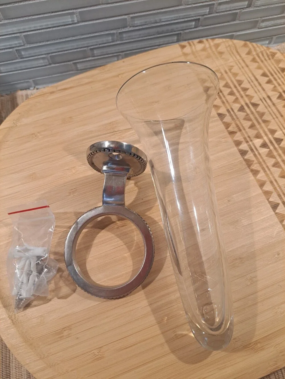 Pottery Barn Bud Glass Vase Wall Sconce NEW